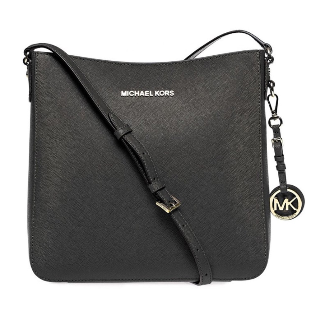 MK Large Leather Messenger Bag